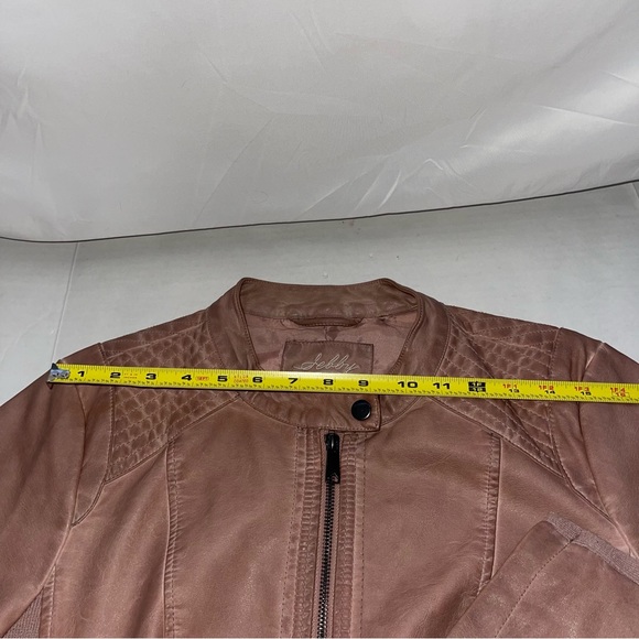 Women’s Jacket Debby Collection Non Leather Dusty Rose Size Large - Picture 6 of 9